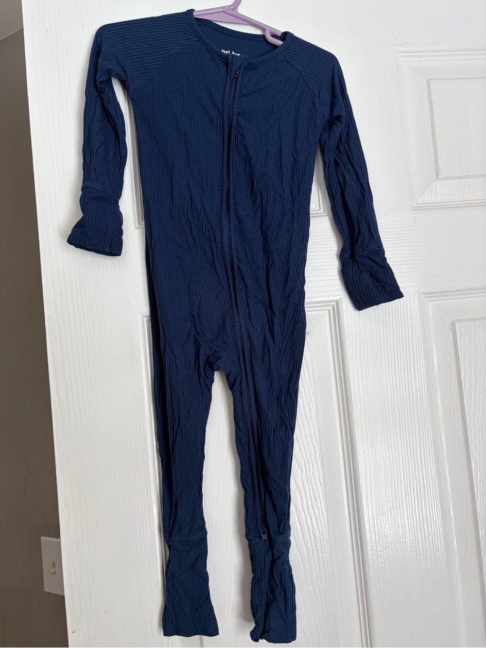 Little Sleepies Ribbed Navy One Piece Zippie